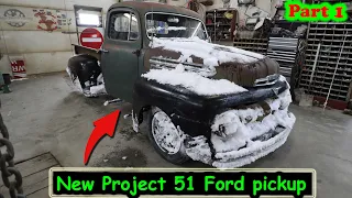 New project 51 Ford pickup chassis swap and LS power Part 1