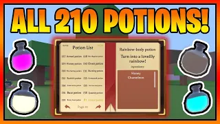 ALL 210 POTIONS in WACKY WIZARDS🧙|| Roblox