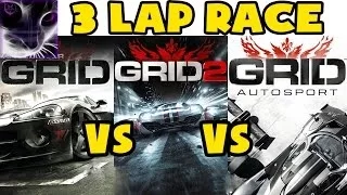 GRID vs GRID2 vs GRID Autosport in 3 Lap Race on Spa
