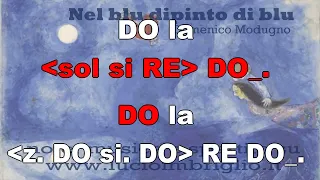 Nel blu dipinto di blu (volare) - karaoke notazionale