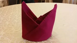 Napkin Folding || The Bishop's Hat || Easy Napkin Folding Tutorial #1