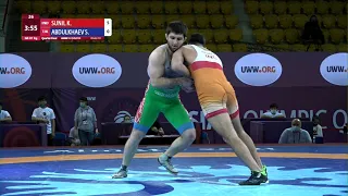 1/4 GR - 87 kg: K. SUNIL (IND) v. S. ABDULKHAEV (TJK)