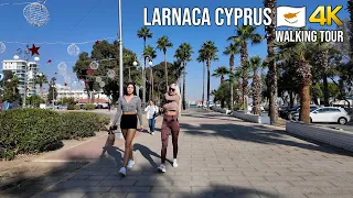 LARNACA CYPRUS 🇨🇾 Early Morning 4K Walking Tour