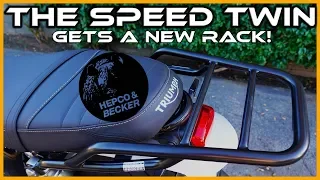 Triumph Speed Twin Accessories | Hebco and Becker rear rack install