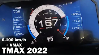 0-100 km/h + VMAX New YAMAHA TMAX 2022 560cc