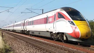 Trains at Speed through Frinkley Lane Level Crossing 07/09/2023 (Services in Description)