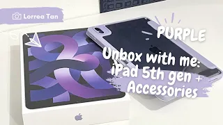 Unboxing my iPad Air 5th Gen + Accessories (Portrait Vlog) 💜✨