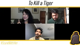 To Kill a Tiger Q&A with Nisha Pahuja, Dev Patel, and Moderator Shaunak Sen.