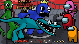 Rainbow Friends Chapter 2 🛠 Survival Mode Among Us Zombie Ep 1 - Animation