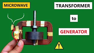 220V Microwave Transformer to AC Electric Generator 100W DIY ( Type  -1 )