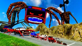 ALL MONSTERS.EXE Big & Small Cars vs Downhill Madness with BUS EATER & CAR EATER| BeamNG.Drive