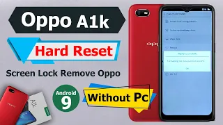 How To Oppo A1k Hard Reset Without Pc | Just FRP Bypass | Oppo A1k Hard Reset Not Working