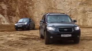 Subaru Forester vs. Hyundai Santa Fe Offroad, part 4