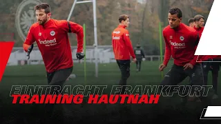 David Abraham verteilt fleißig Tunnler! Hautnah beim Training von Eintracht Frankfurt