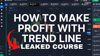 HOW TO DRAW TREND LINE | LEAKED PAID COURSE | #quotex #quotexbug  #trendline #trendlinestrategy