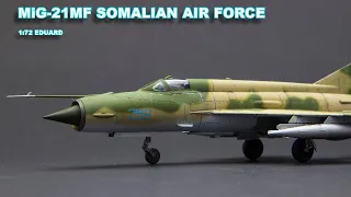 MiG-21 MF Somalian air force 1:72 Eduard Full Video Build