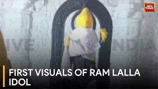 First Images of Ram Lalla Idol In Ayodhya Ram Mandir Unveiled