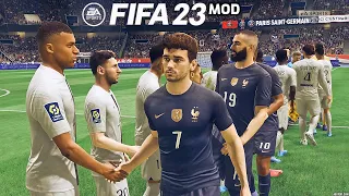 FRANCE vs PSG FIFA 23 MOD PS5 Realistic Gameplay & Graphics Ultimate Difficulty Career