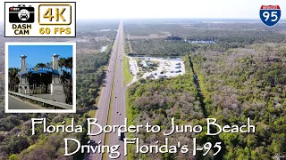 Dash Cam on Florida's Interstate 95: Drive from North Florida to Juno Beach, Florida