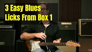 3 Easy Blues Licks In Box 1 - Beginning Blues Soloing Lesson