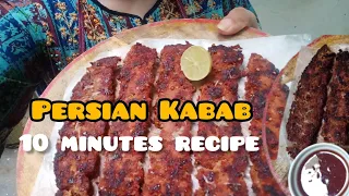 Persian Kabab No Oven No BBQ Grill Super Easy and Fast Recipe in Urdu Hindi