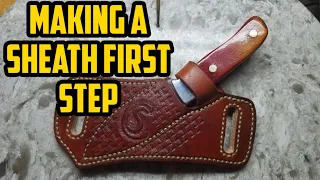 Making A Leather Sheath, First Steps ( Spring Hollow Forge )