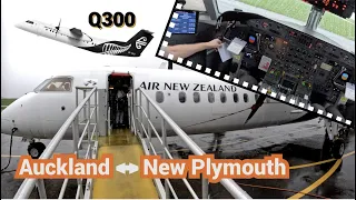 Air New Zealand, Auckland to New Plymouth (de Havilland Q300) - Filmed in 4K