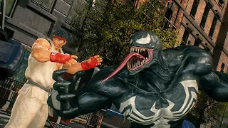 Venom & Ryu VS Spiderman & Hulk (Very Hard) - Marvel vs Capcom | 4K Gameplay