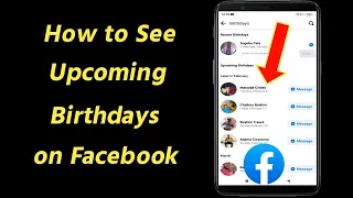 How to Find Upcoming Birthdays on Facebook