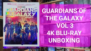 GUARDIANS OF THE GALAXY VOL 3 4K ULTRA HD BLU-RAY UNBOXING + MENU