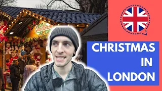 Exploring London's BEST Christmas Market (English Listening Practice)