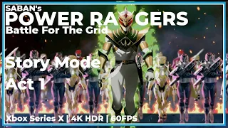 Saban's Power Rangers - Battle For The Grid - Act 1 | Story Mode | Xbox Series X | No Commentary