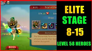 Lords Mobile Elite Stage 8-15 f2p using level 58 heroes|Elite 8-15 lords Mobile