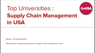 Supply Chain Management  in USA | GoUSA @ +91 9150049665