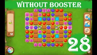 Gardenscapes Level 28 - [12 moves] [2023] [HD] solution of Level 28 Gardenscapes [No Boosters]