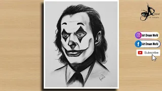 How to draw joker face drawing || step by step easy and simple joker drawing tutorial
