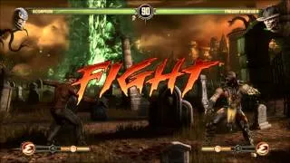 Mortal Kombat 9 Scorpion vs Freddy Krueger - Ladder [HD]