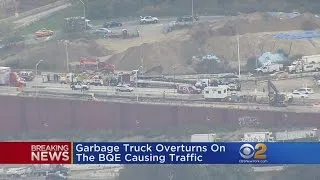 Overturned Truck On BQE