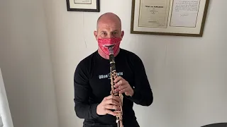 Bela Kovacs "Hommage à Paganini" pour clarinette seule par  Ronald Van Spaendonck masqué Covid-19