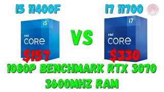 Intel i5 11400/11400F VS Core i7 11700/11700F Benchmark RTX 3070 3600Mhz Ram