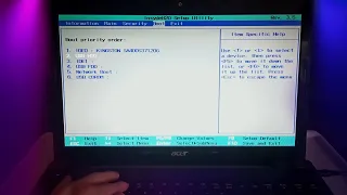 Как зайти и настроить BIOS ноутбука ACER Aspire для установки WINDOWS с флешки