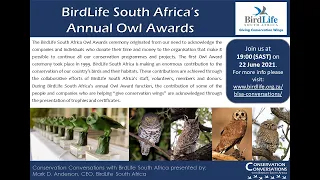 Conservation Conversations: BirdLife South Africa Owl Awards (22Jun21)