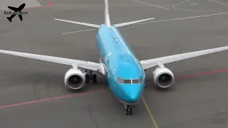 PH-BXK KLM Boeing 737 Close up Arrival at Amsterdam Schiphol Airport!