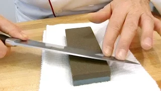 How to Sharpen a Knife with a Stone - How to Sharpen Kitchen Knives - Sharpening Stone