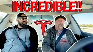 "Incredible!" - First Time Tesla Test Drive! - Laid Back Guy Impressed by Tesla Model 3 Long Range!