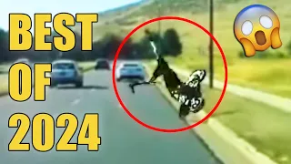 The Best Motorcycle Crashes, Road Rage and Close Calls of 2024! Ep.15