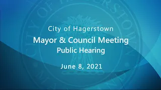 June 8 , 2021 | Mayor & Council