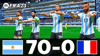 FIFA 23 - MESSI, RONALDO, MBAPPE, NEYMAR, ALL STARS | ARGENTINA 70 - 0 FRANCE