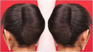 Gorgeous ! self juda bun hairstyle with banana clip | very easy juda hairstyle for long hair