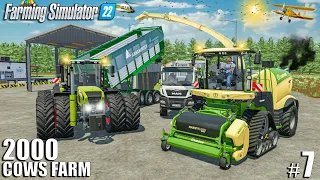 From GRASS to SILAGE w/ Krone BiG X | 2000 Cows Farm Ep.7 | Farming Simulator 22